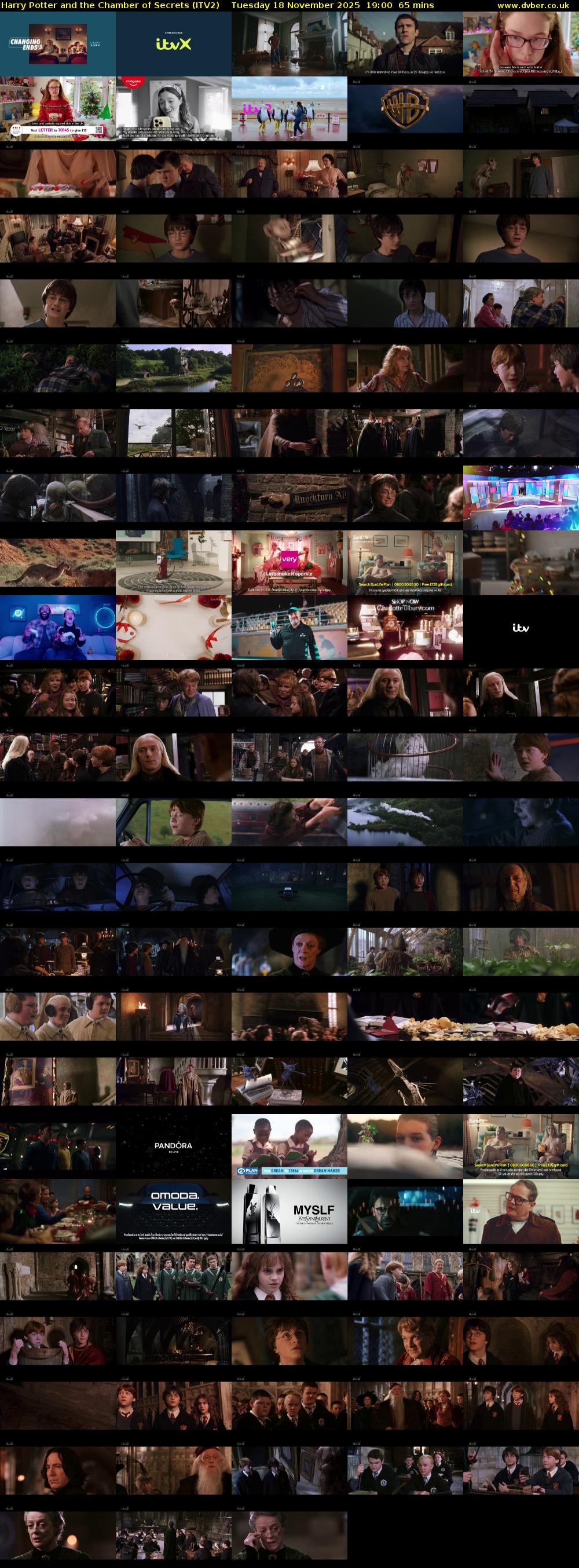 Harry Potter and the Chamber of Secrets (ITV2) Tuesday 18 November 2025 19:00 - 20:05