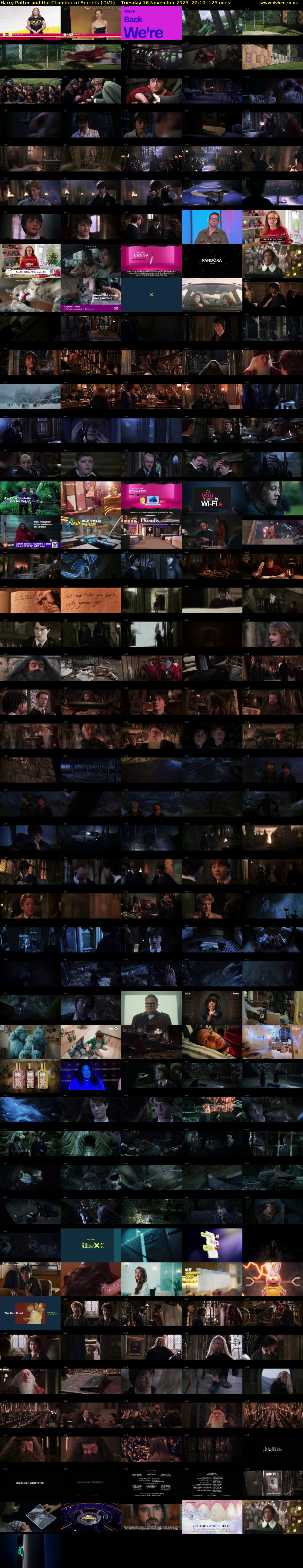 Harry Potter and the Chamber of Secrets (ITV2) Tuesday 18 November 2025 20:10 - 22:15