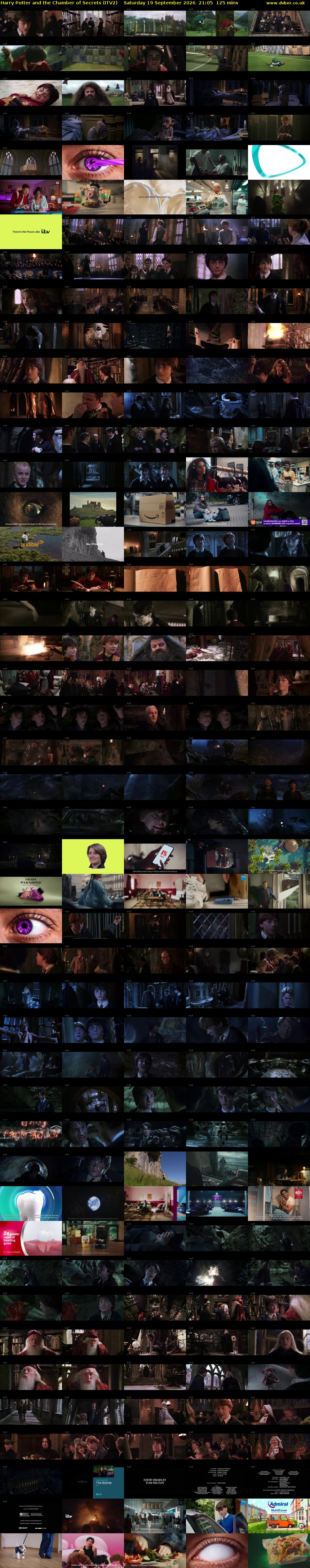 Harry Potter and the Chamber of Secrets (ITV2) Saturday 19 September 2026 21:05 - 23:10