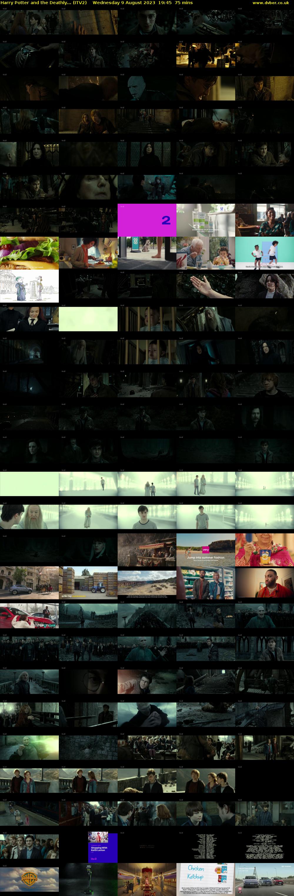 Harry Potter and the Deathly... (ITV2) Wednesday 9 August 2023 19:45 - 21:00