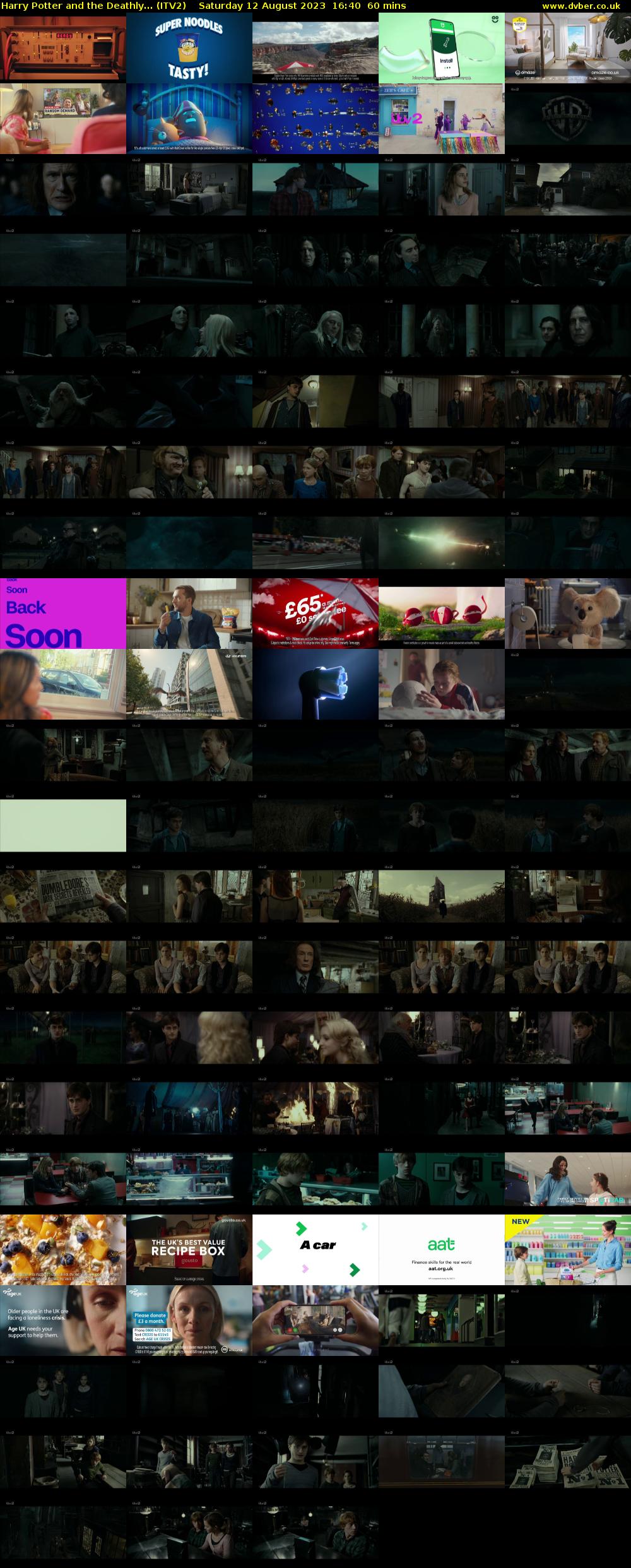 Harry Potter and the Deathly... (ITV2) Saturday 12 August 2023 16:40 - 17:40