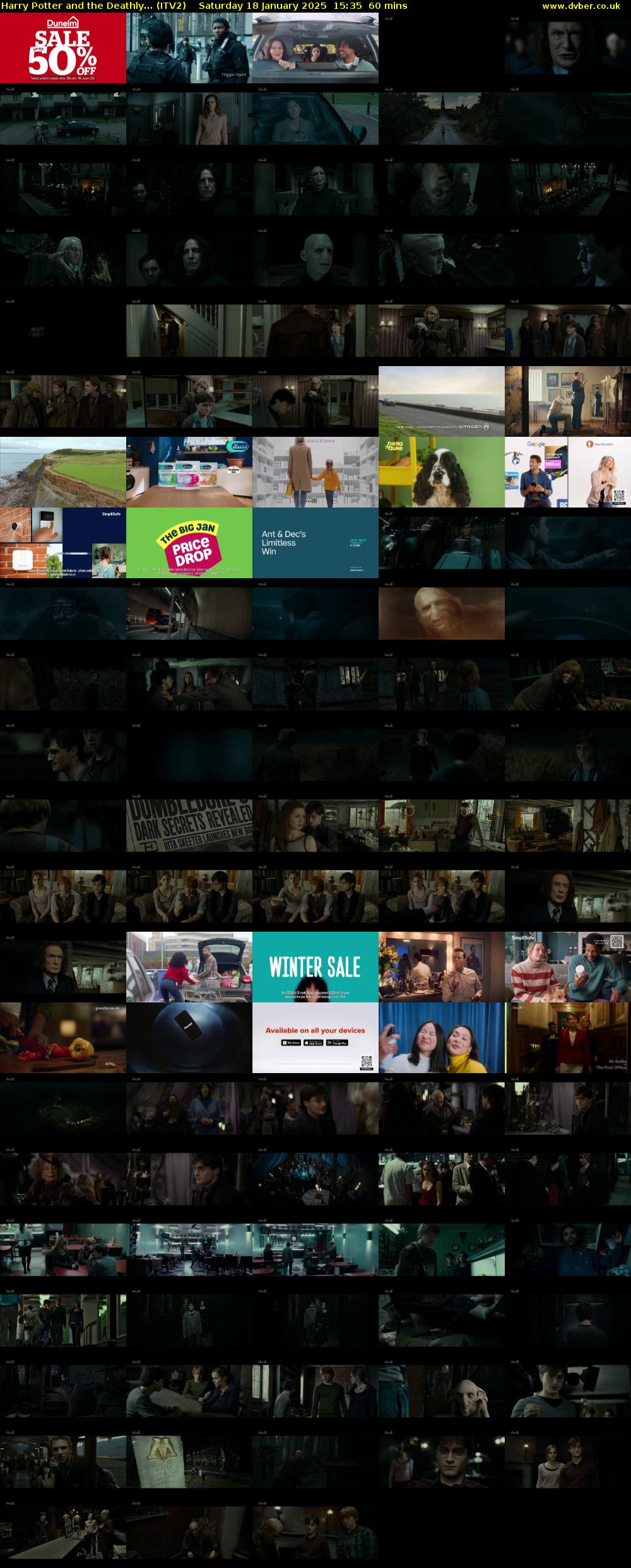 Harry Potter and the Deathly... (ITV2) Saturday 18 January 2025 15:35 - 16:35