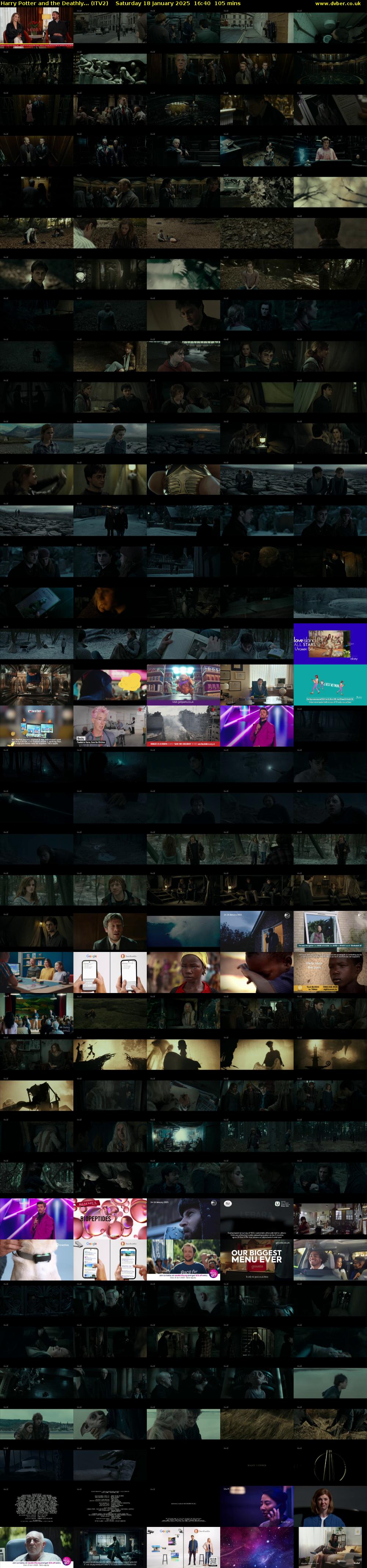 Harry Potter and the Deathly... (ITV2) Saturday 18 January 2025 16:40 - 18:25