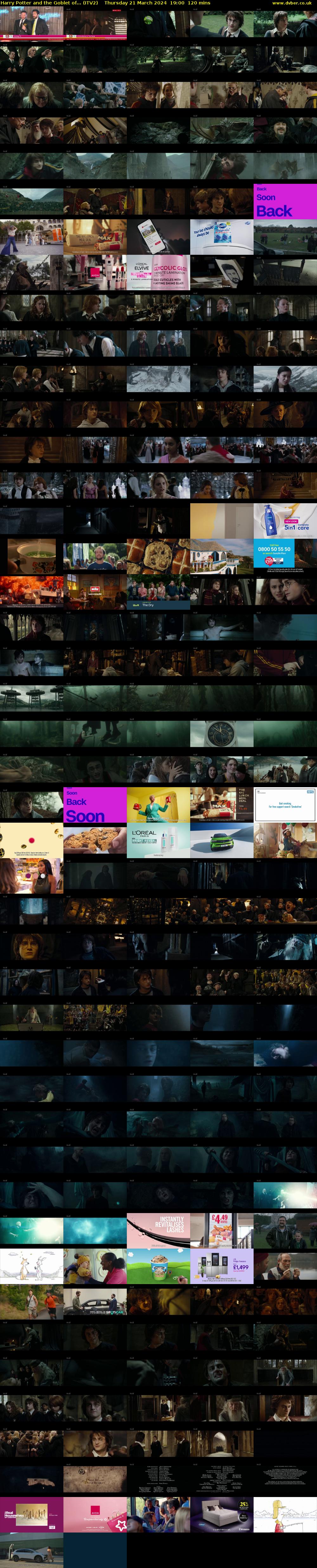 Harry Potter and the Goblet of... (ITV2) Thursday 21 March 2024 19:00 - 21:00