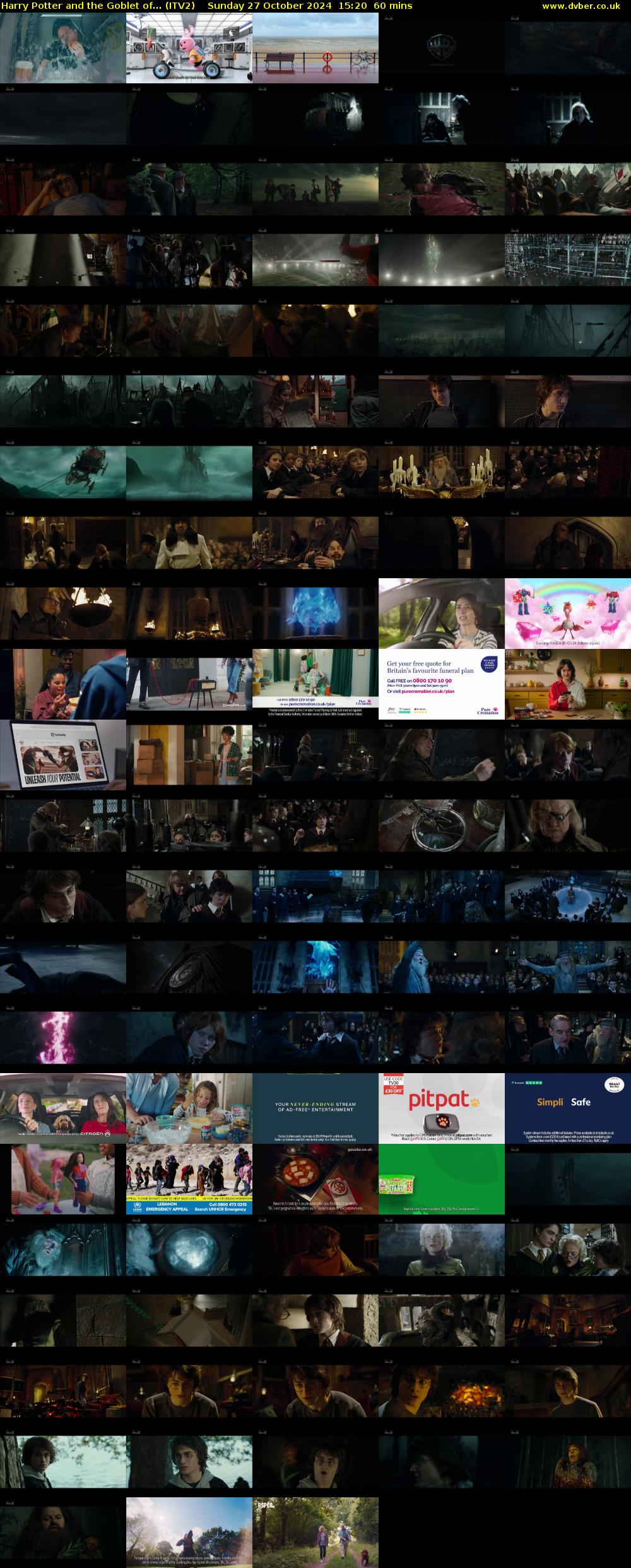 Harry Potter and the Goblet of... (ITV2) Sunday 27 October 2024 15:20 - 16:20