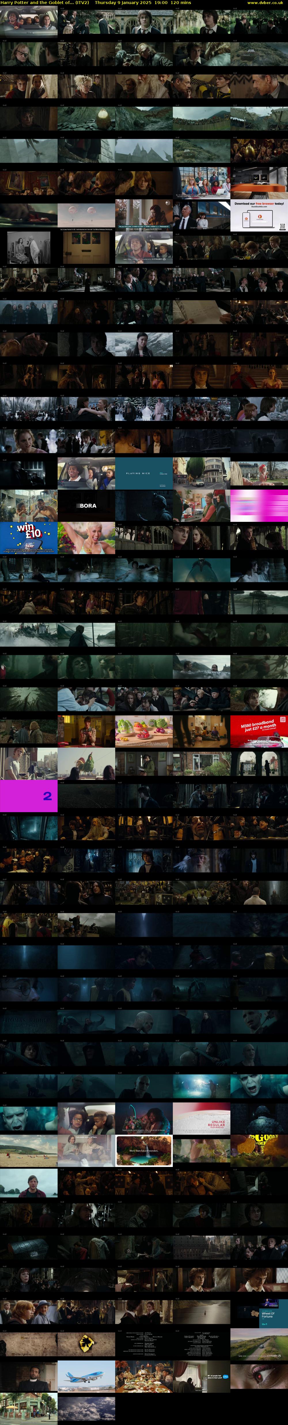 Harry Potter and the Goblet of... (ITV2) Thursday 9 January 2025 19:00 - 21:00