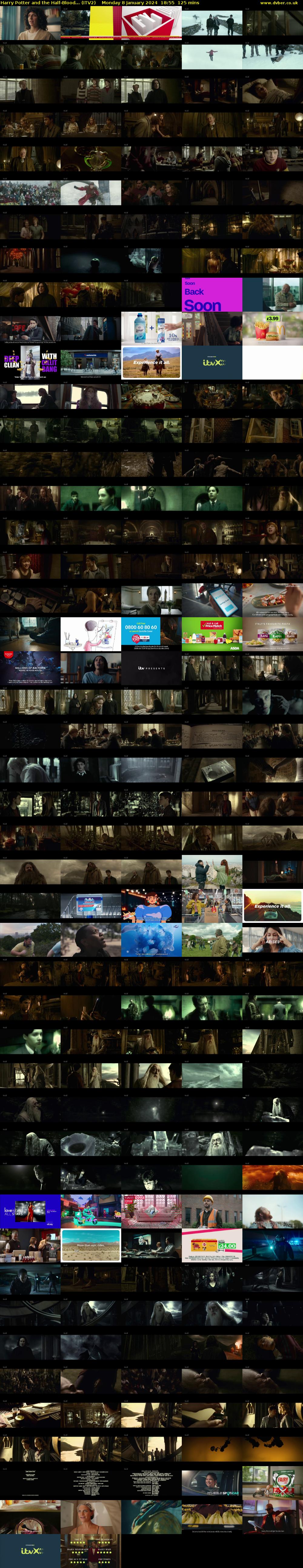 Harry Potter and the Half-Blood... (ITV2) Monday 8 January 2024 18:55 - 21:00