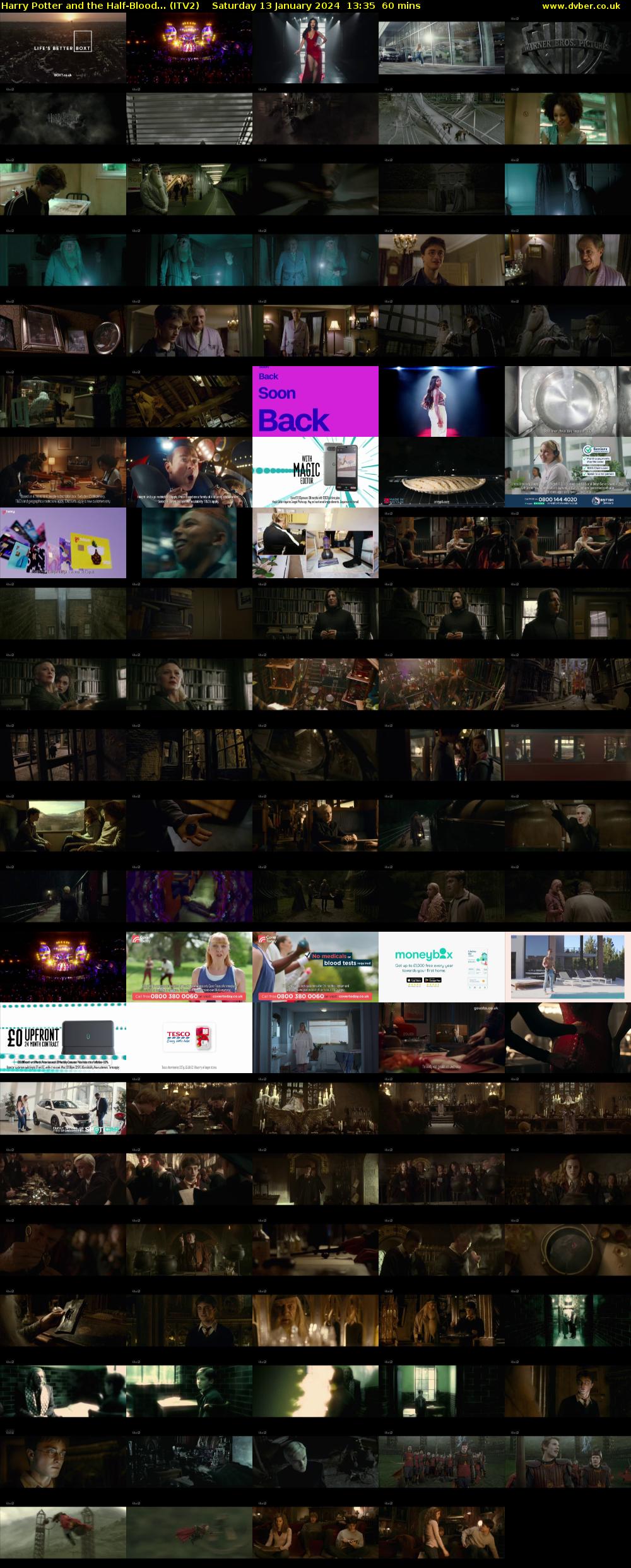 Harry Potter and the Half-Blood... (ITV2) Saturday 13 January 2024 13:35 - 14:35