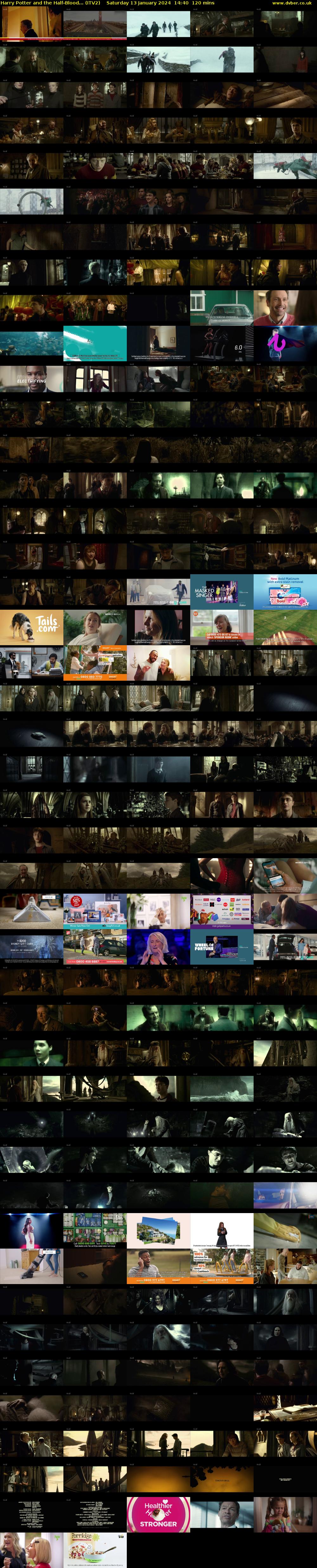 Harry Potter and the Half-Blood... (ITV2) Saturday 13 January 2024 14:40 - 16:40