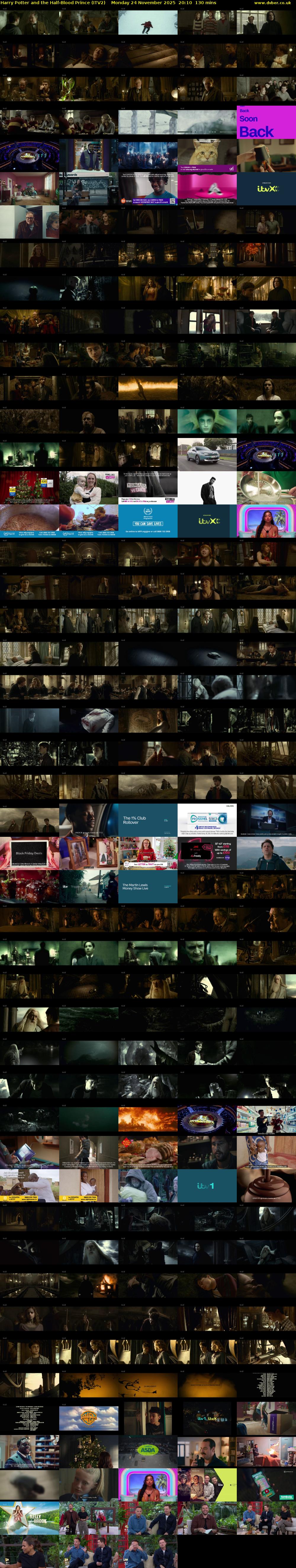Harry Potter and the Half-Blood Prince (ITV2) Monday 24 November 2025 20:10 - 22:20
