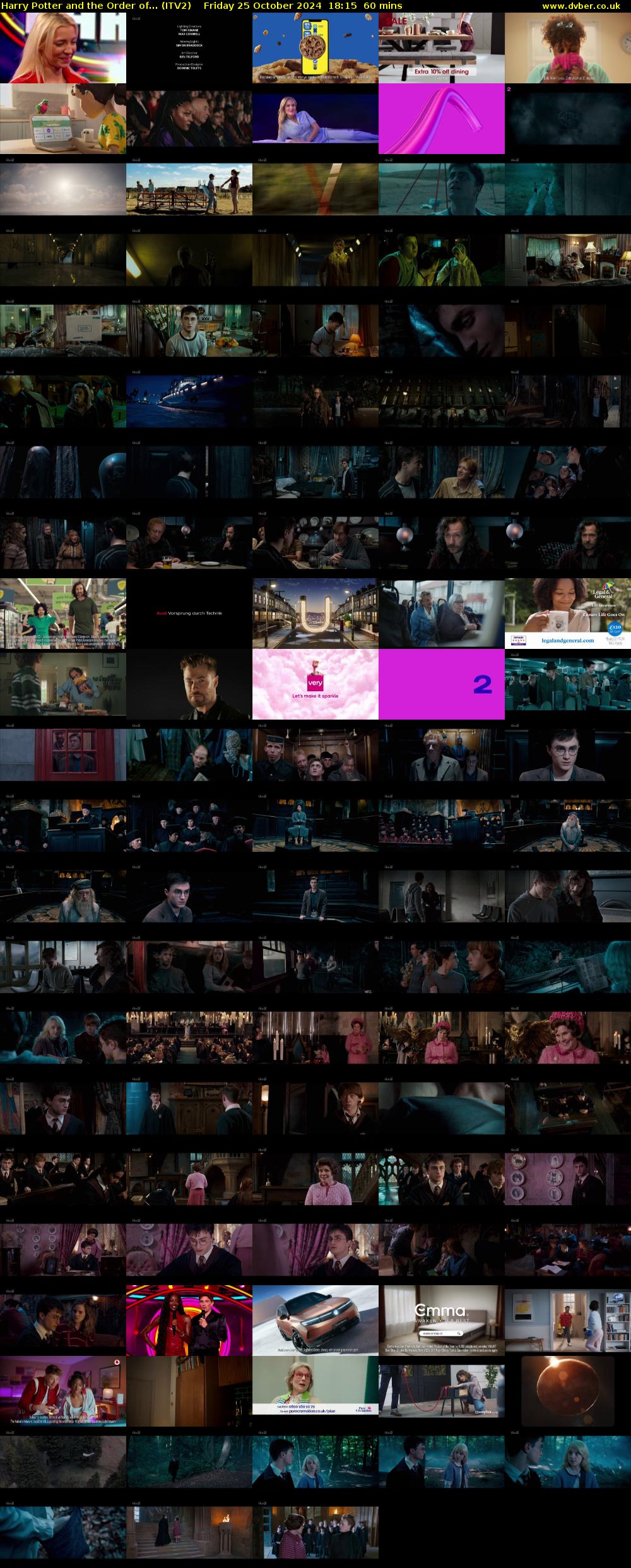 Harry Potter and the Order of... (ITV2) Friday 25 October 2024 18:15 - 19:15