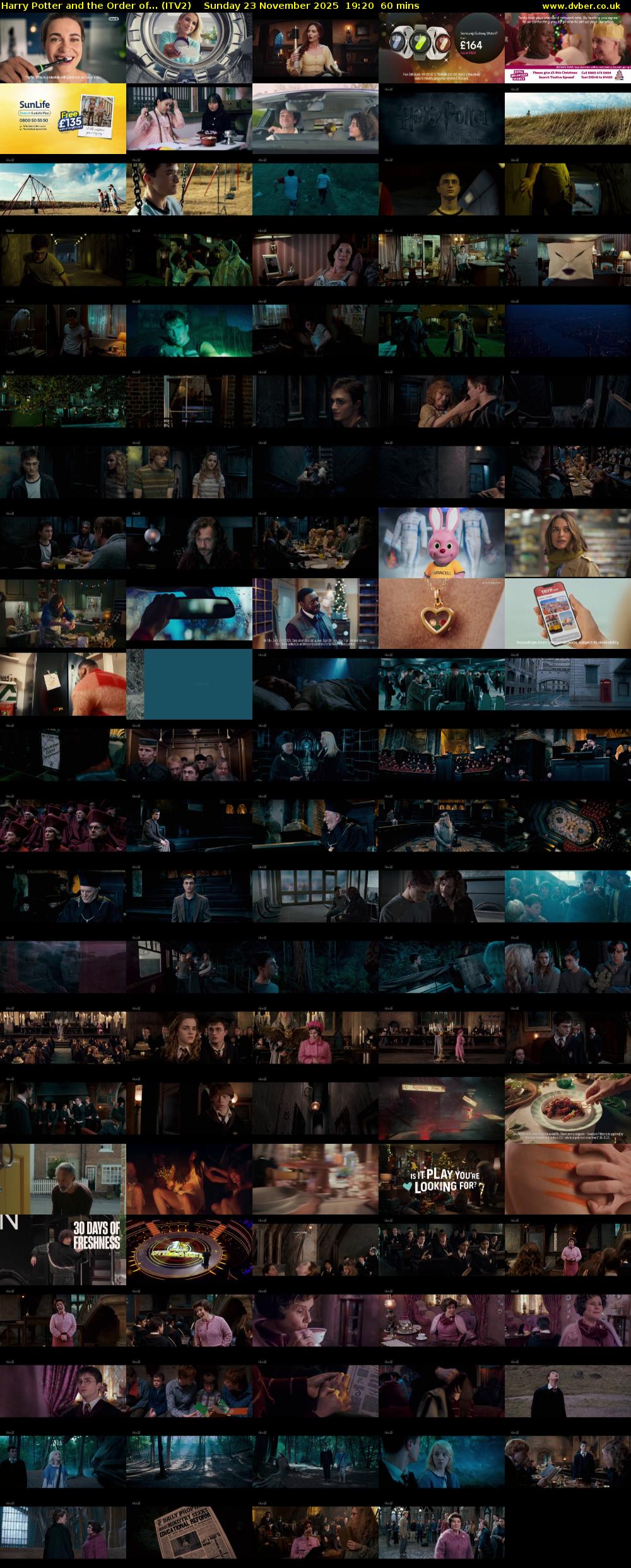 Harry Potter and the Order of... (ITV2) Sunday 23 November 2025 19:20 - 20:20