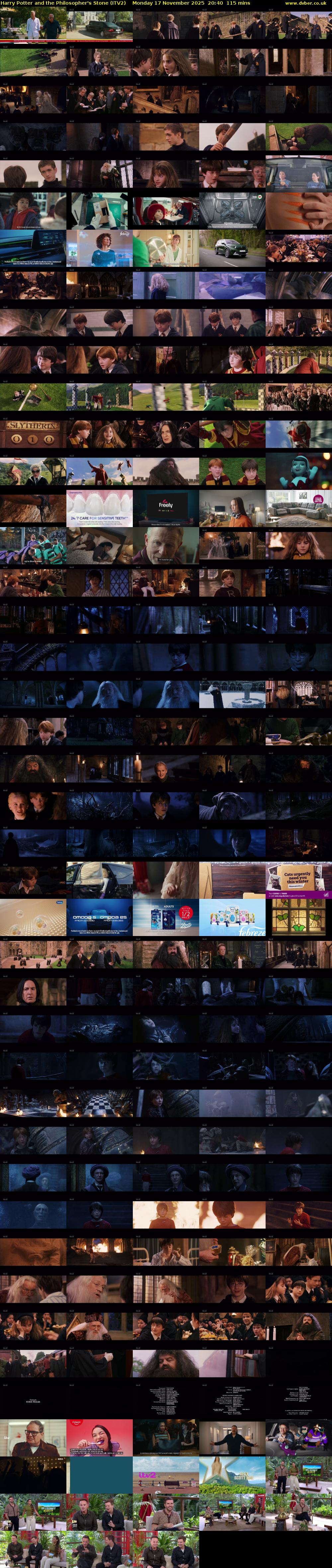 Harry Potter and the Philosopher's Stone (ITV2) Monday 17 November 2025 20:40 - 22:35