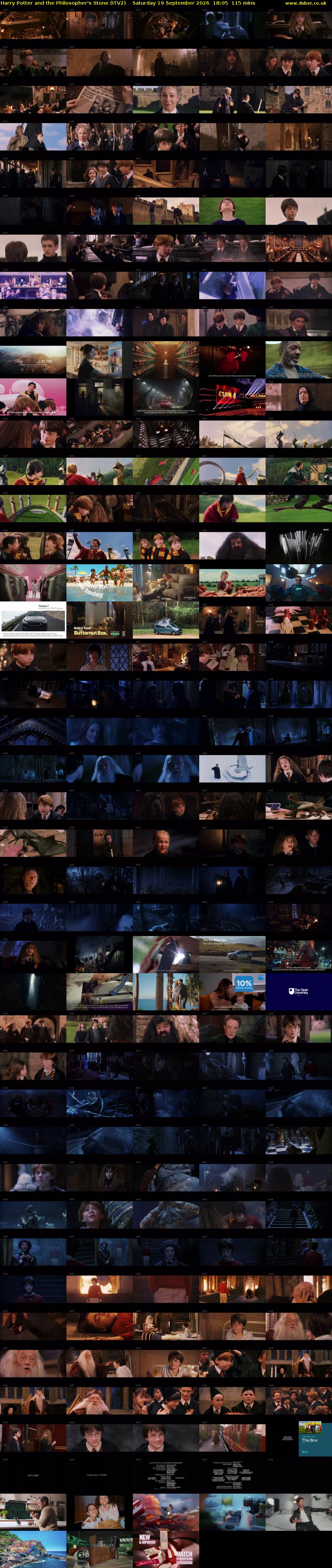 Harry Potter and the Philosopher's Stone (ITV2) Saturday 19 September 2026 18:05 - 20:00