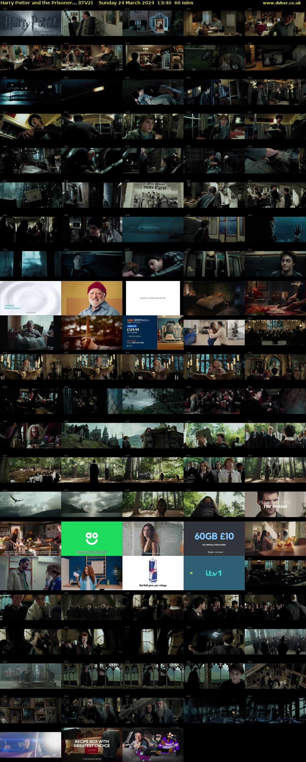 Harry Potter and the Prisoner... (ITV2) Sunday 24 March 2024 13:40 - 14:40