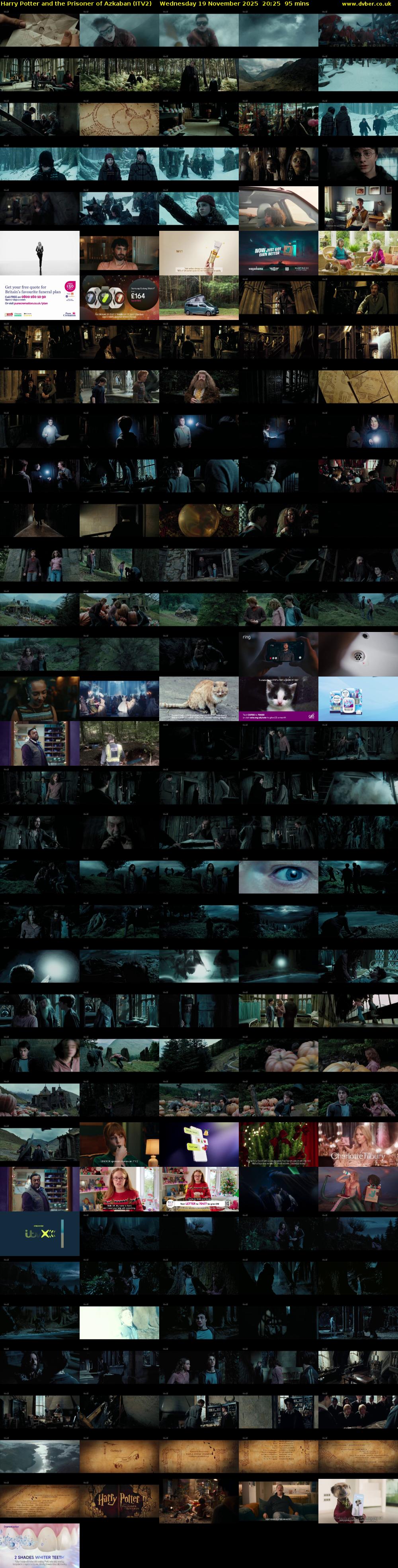 Harry Potter and the Prisoner of Azkaban (ITV2) Wednesday 19 November 2025 20:25 - 22:00