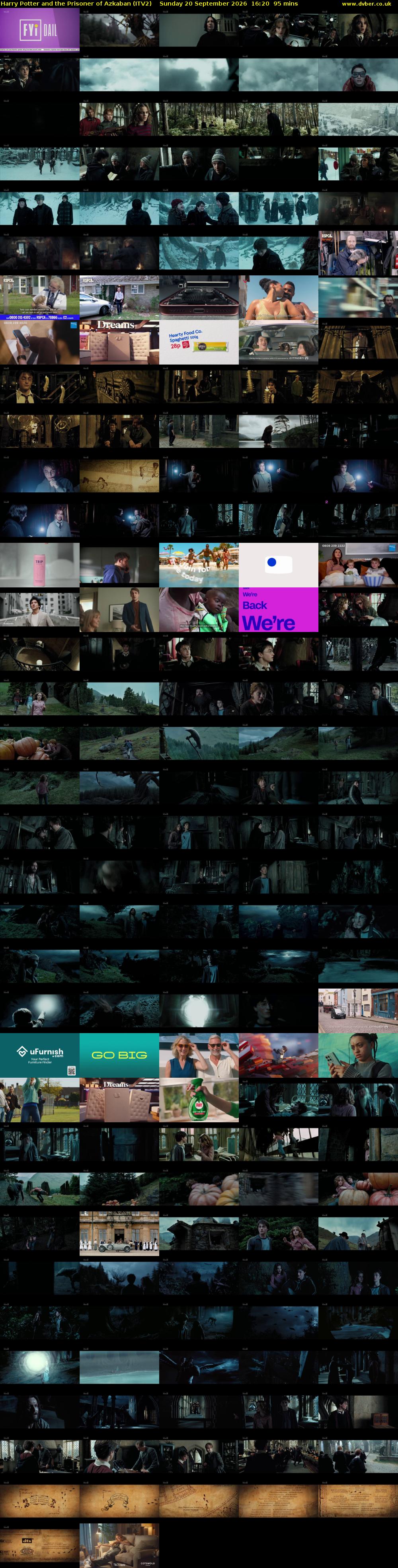Harry Potter and the Prisoner of Azkaban (ITV2) Sunday 20 September 2026 16:20 - 17:55