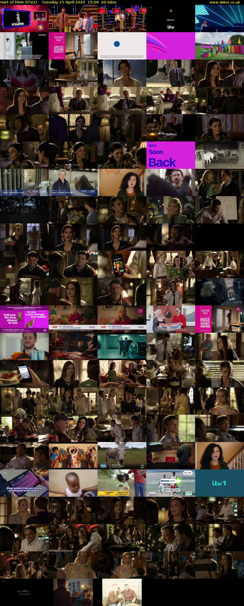 Hart of Dixie (ITV2) Tuesday 15 April 2025 15:00 - 16:00
