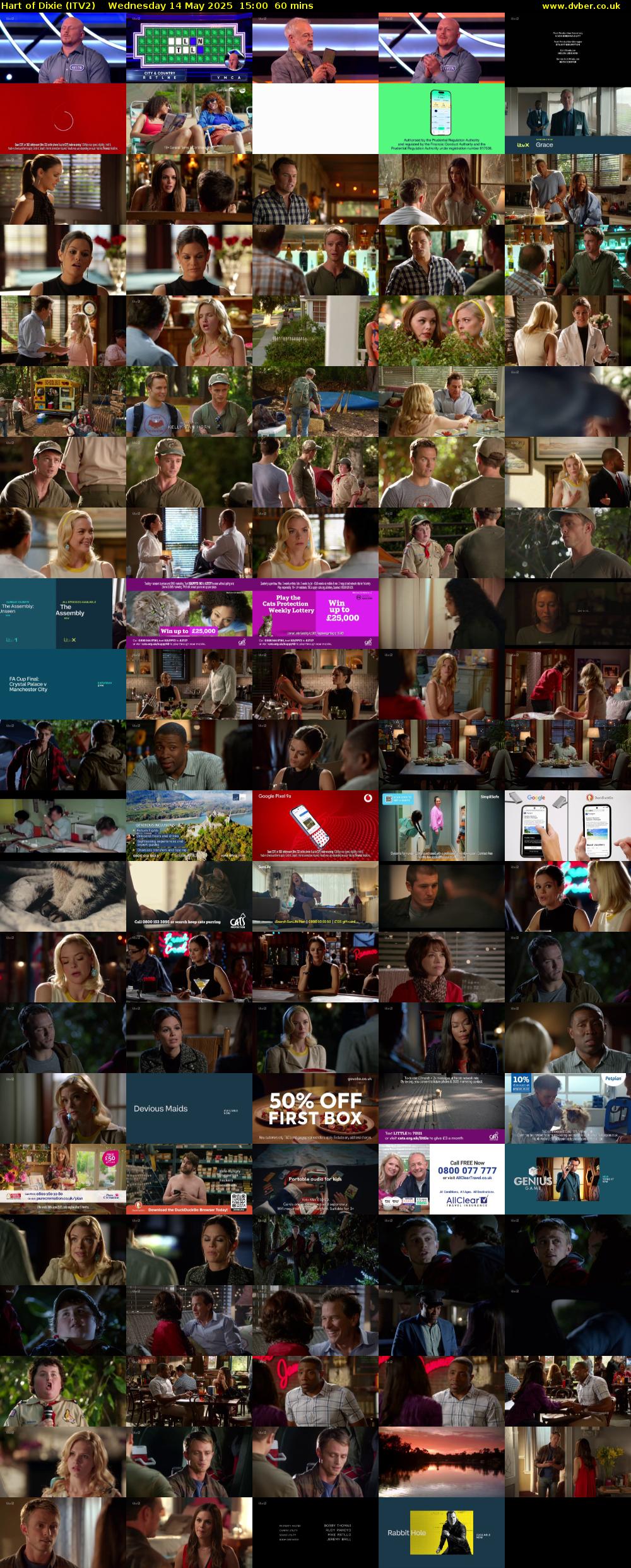 Hart of Dixie (ITV2) Wednesday 14 May 2025 15:00 - 16:00