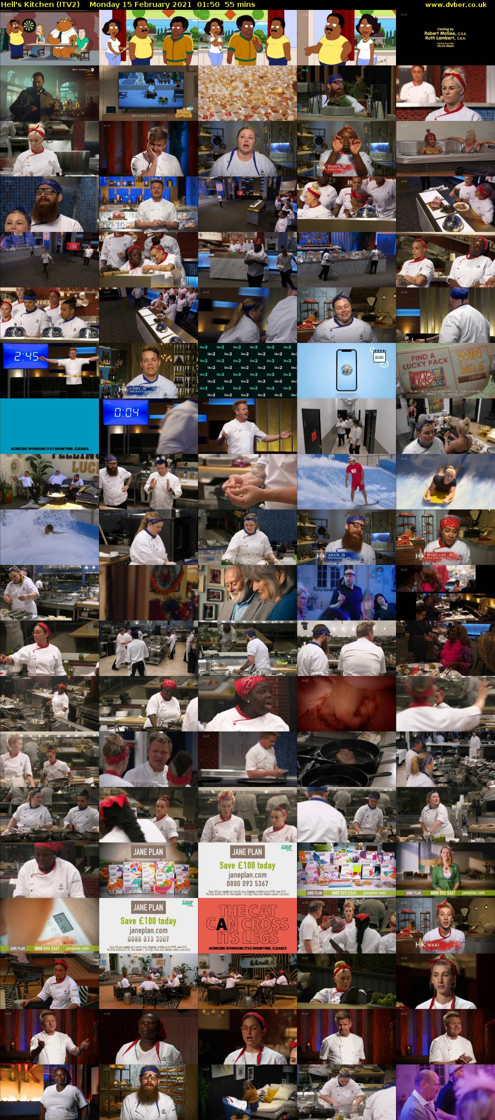 Hell's Kitchen (ITV2) Monday 15 February 2021 01:50 - 02:45