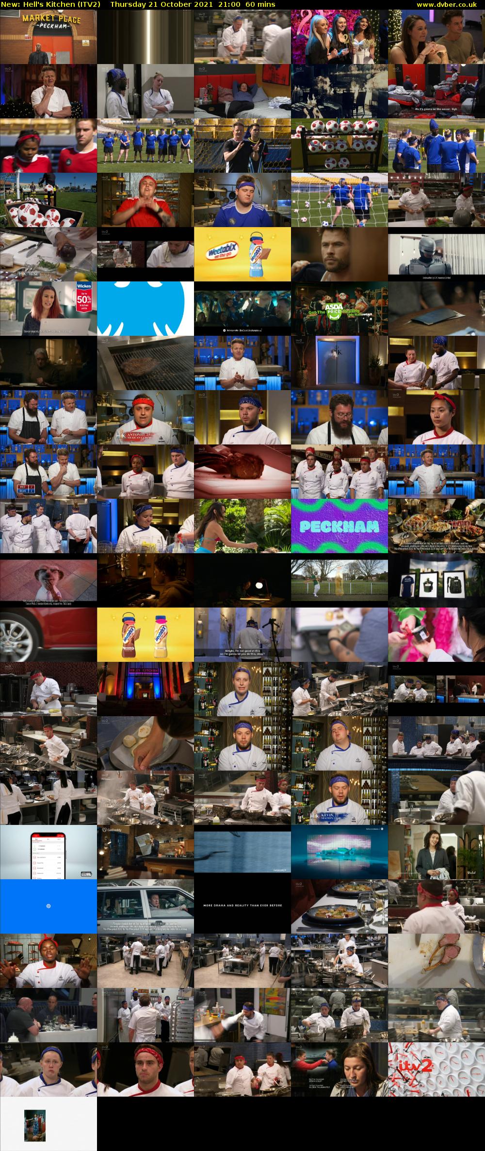 Hell's Kitchen (ITV2) Thursday 21 October 2021 21:00 - 22:00