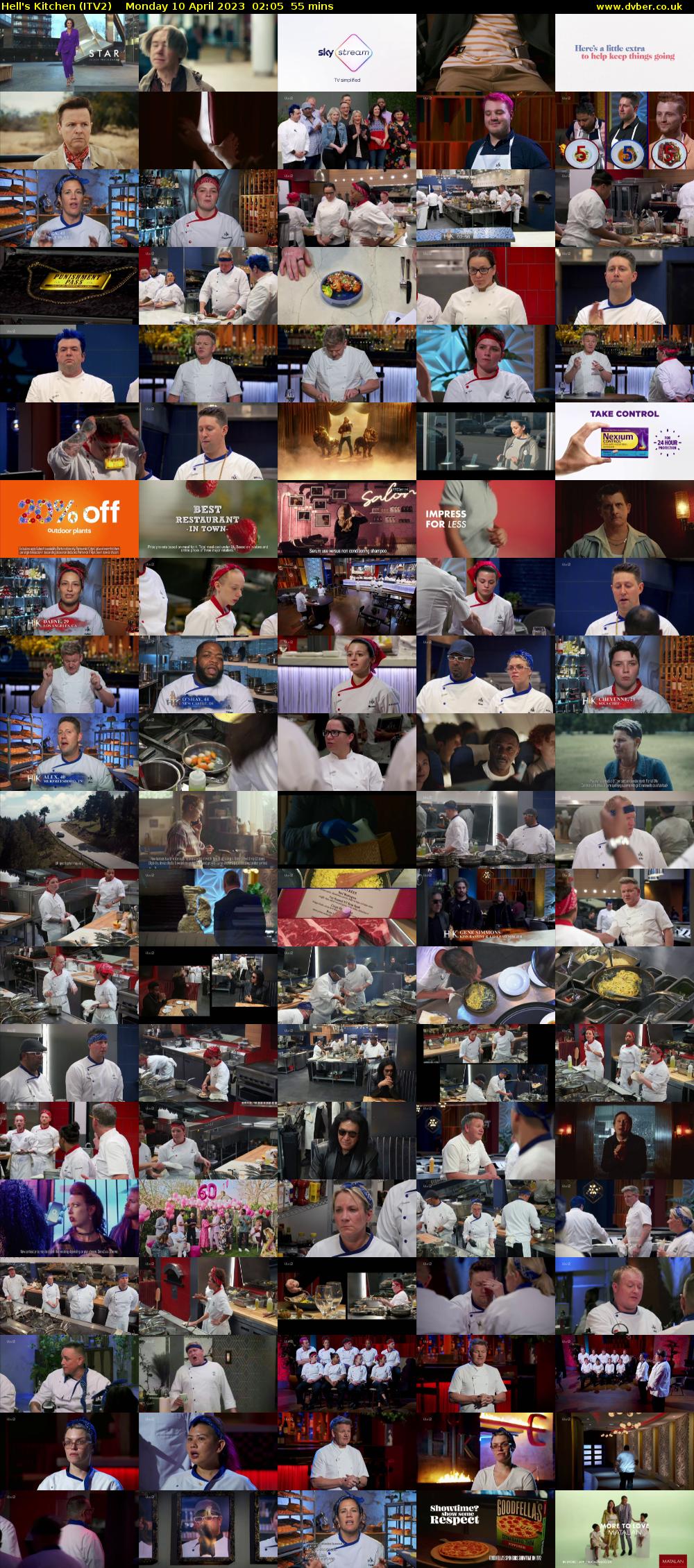Hell's Kitchen (ITV2) Monday 10 April 2023 02:05 - 03:00