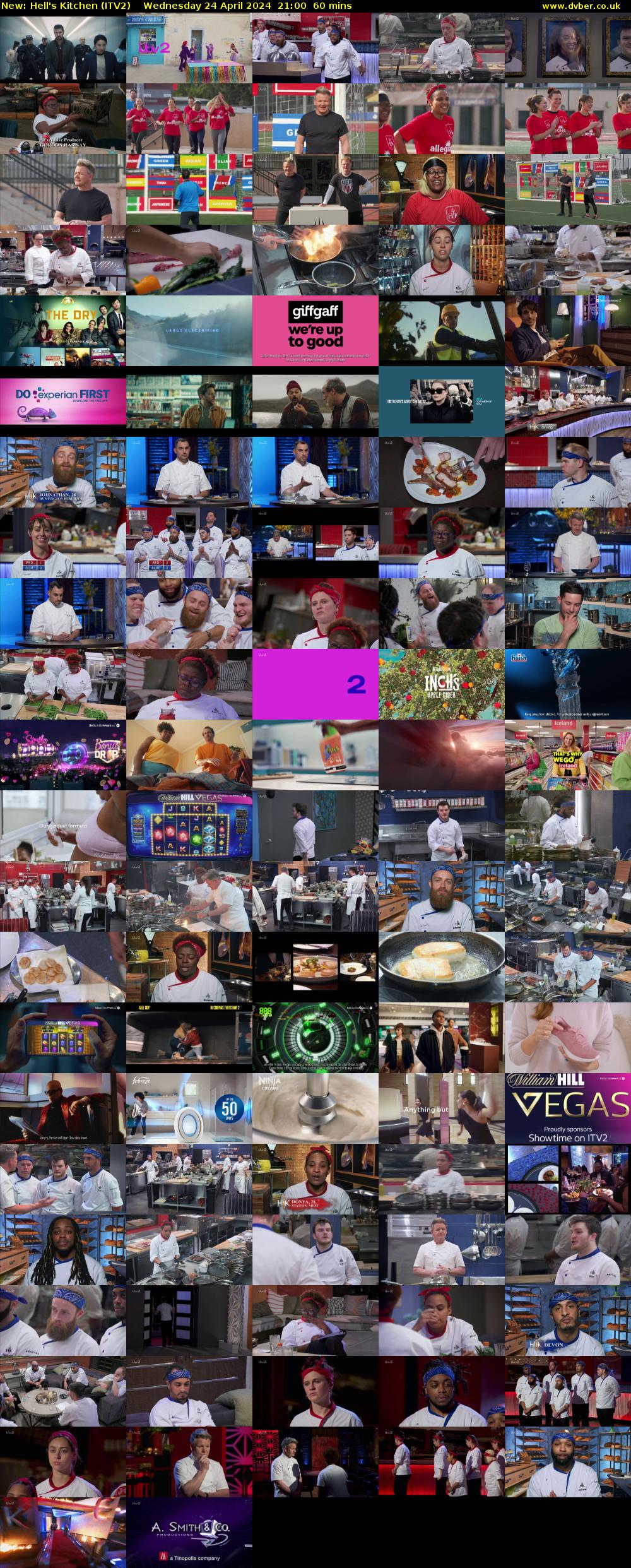 Hell's Kitchen (ITV2) Wednesday 24 April 2024 21:00 - 22:00