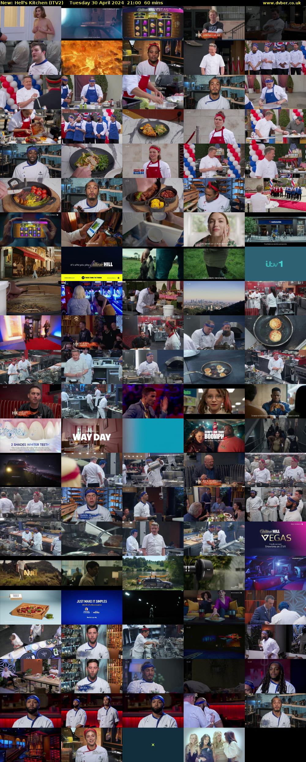 Hell's Kitchen (ITV2) Tuesday 30 April 2024 21:00 - 22:00