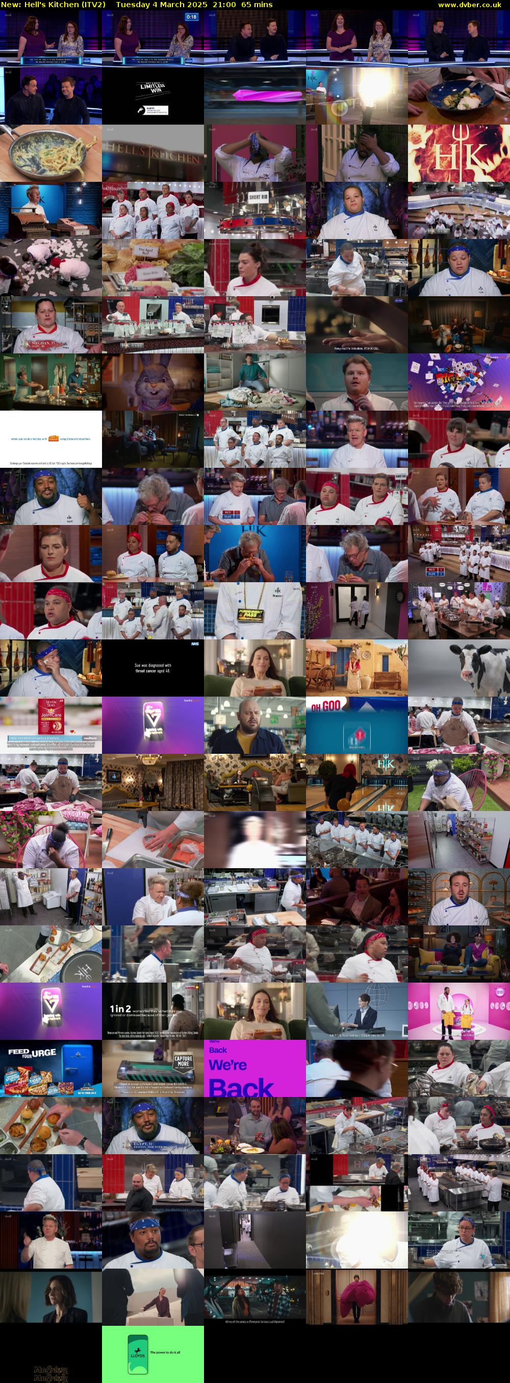 Hell's Kitchen (ITV2) Tuesday 4 March 2025 21:00 - 22:05