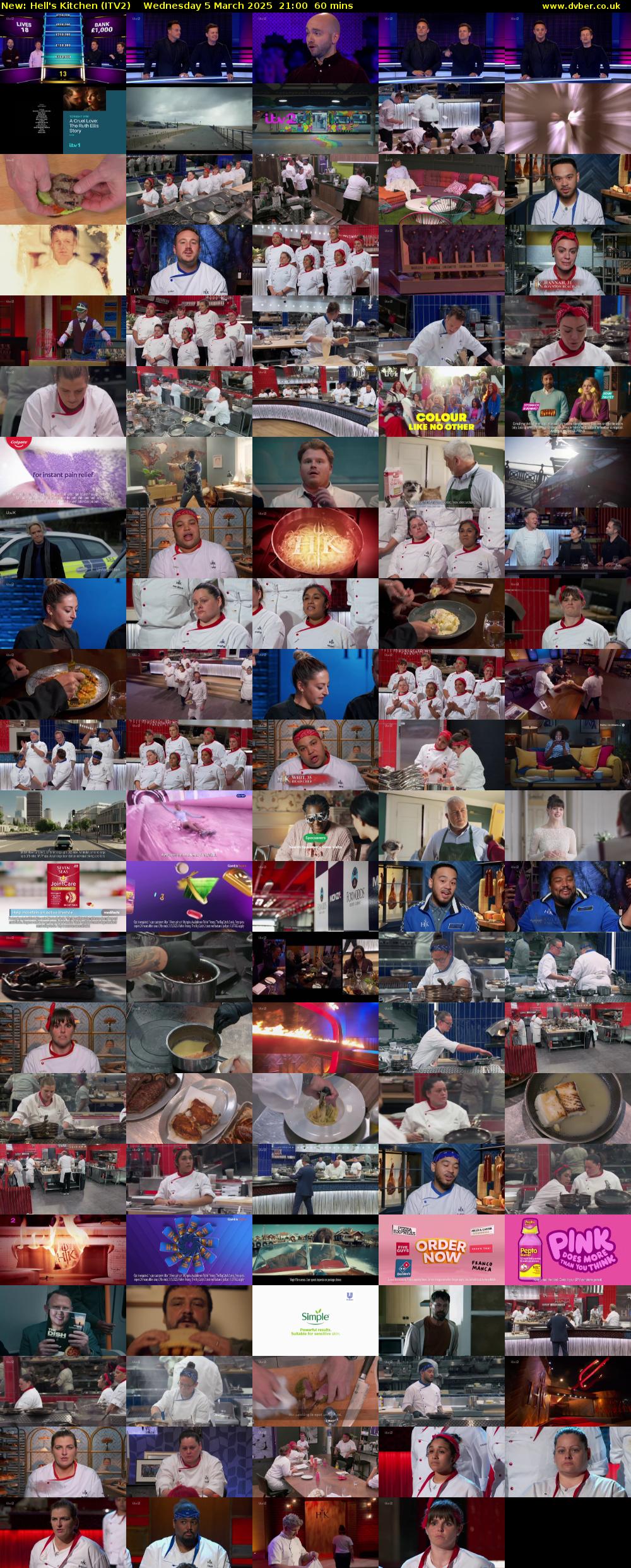 Hell's Kitchen (ITV2) Wednesday 5 March 2025 21:00 - 22:00