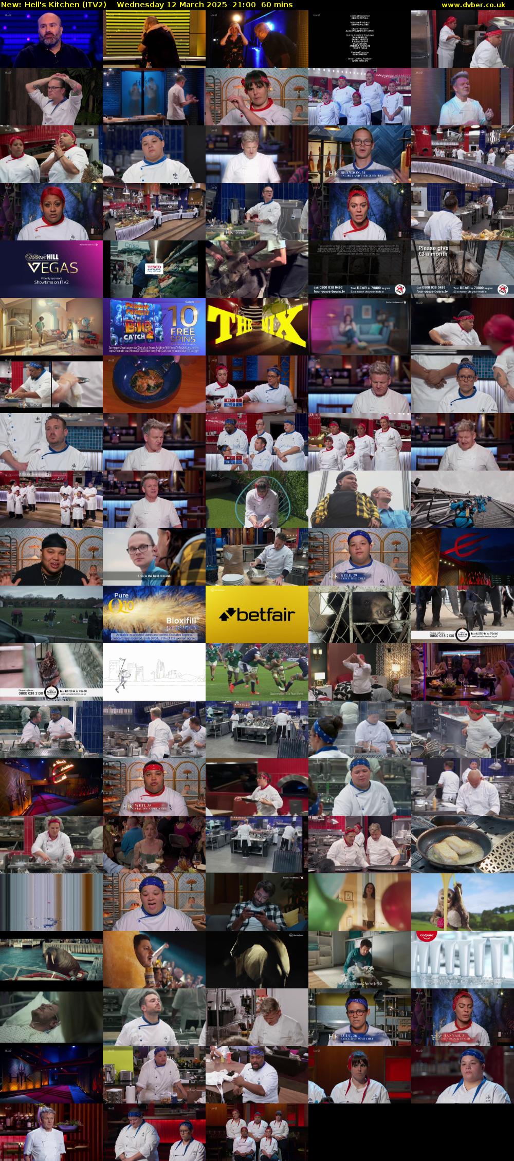 Hell's Kitchen (ITV2) Wednesday 12 March 2025 21:00 - 22:00