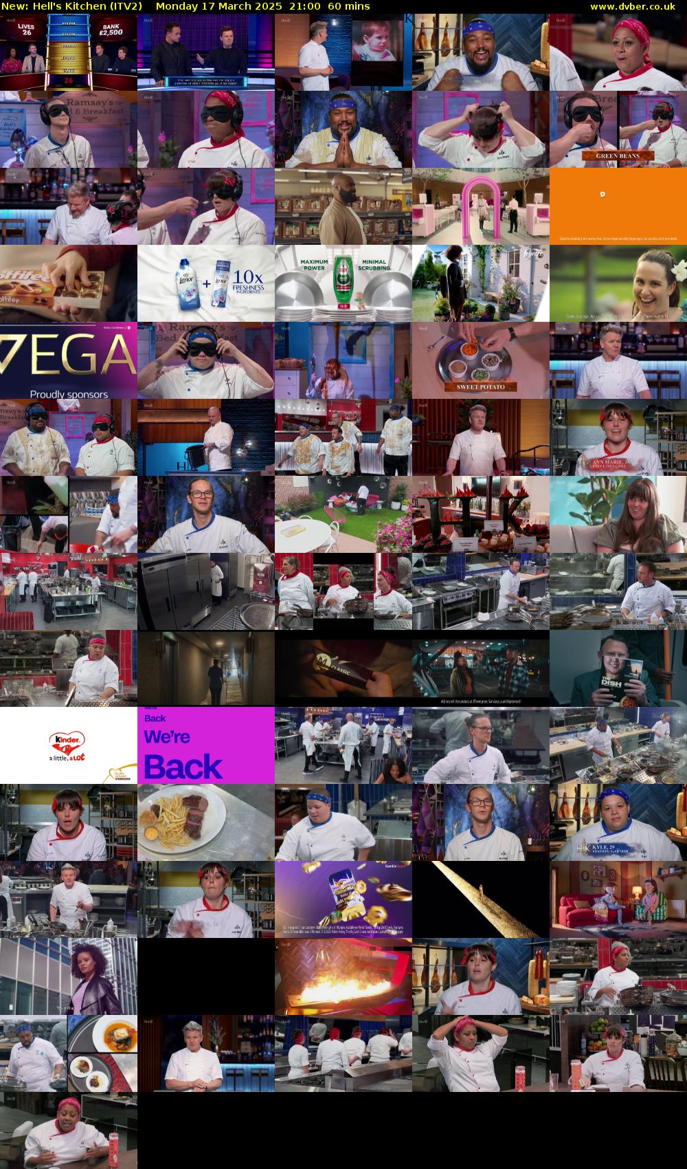 Hell's Kitchen (ITV2) Monday 17 March 2025 21:00 - 22:00