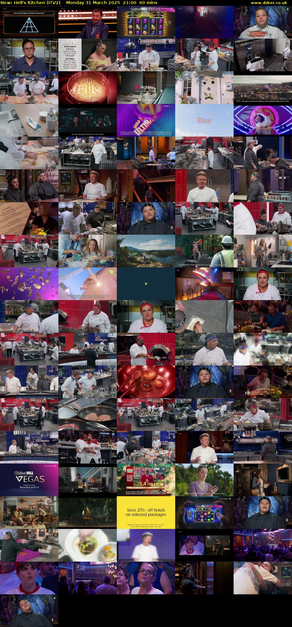 Hell's Kitchen (ITV2) Monday 31 March 2025 21:00 - 22:00