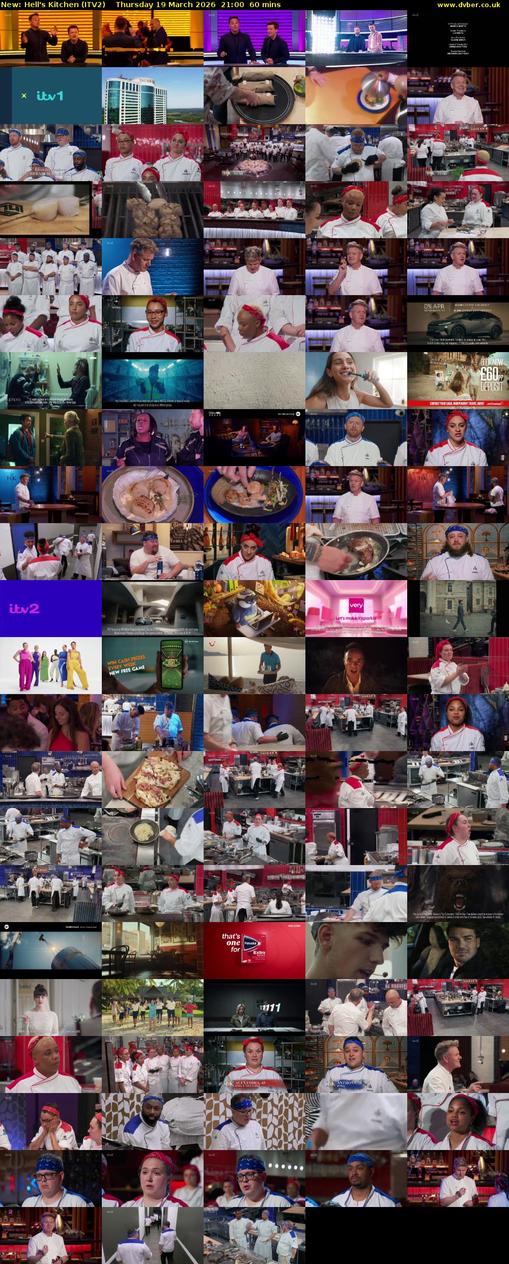 Hell's Kitchen (ITV2) Thursday 19 March 2026 21:00 - 22:00