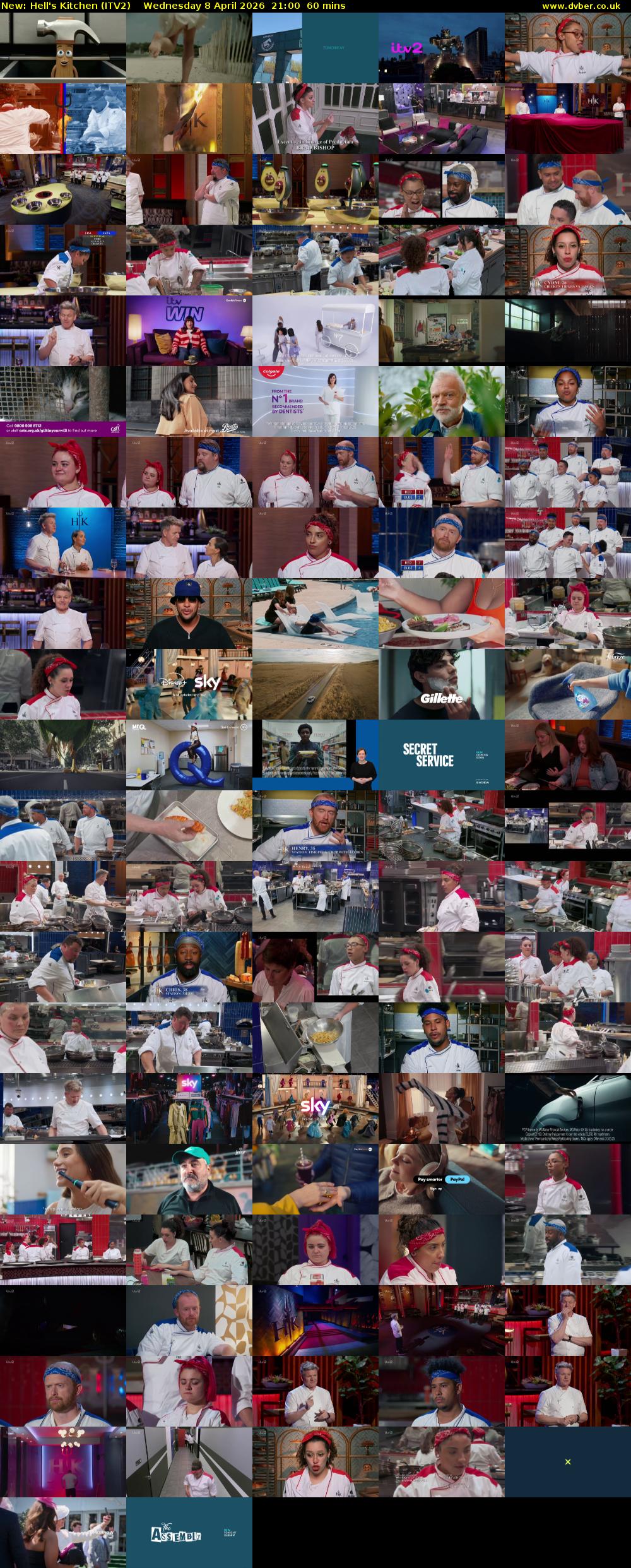 Hell's Kitchen (ITV2) Wednesday 8 April 2026 21:00 - 22:00