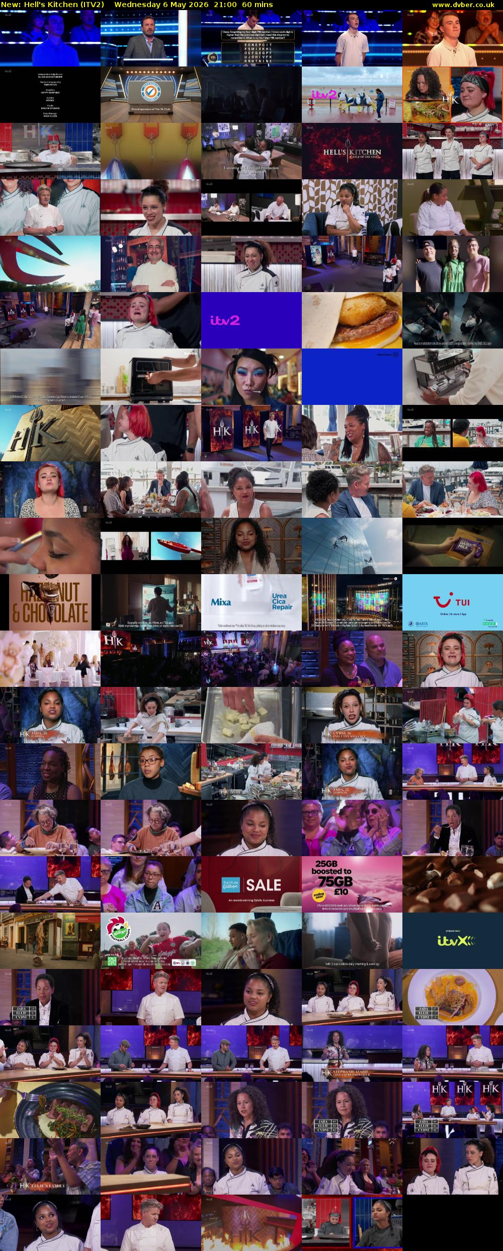 Hell's Kitchen (ITV2) Wednesday 6 May 2026 21:00 - 22:00