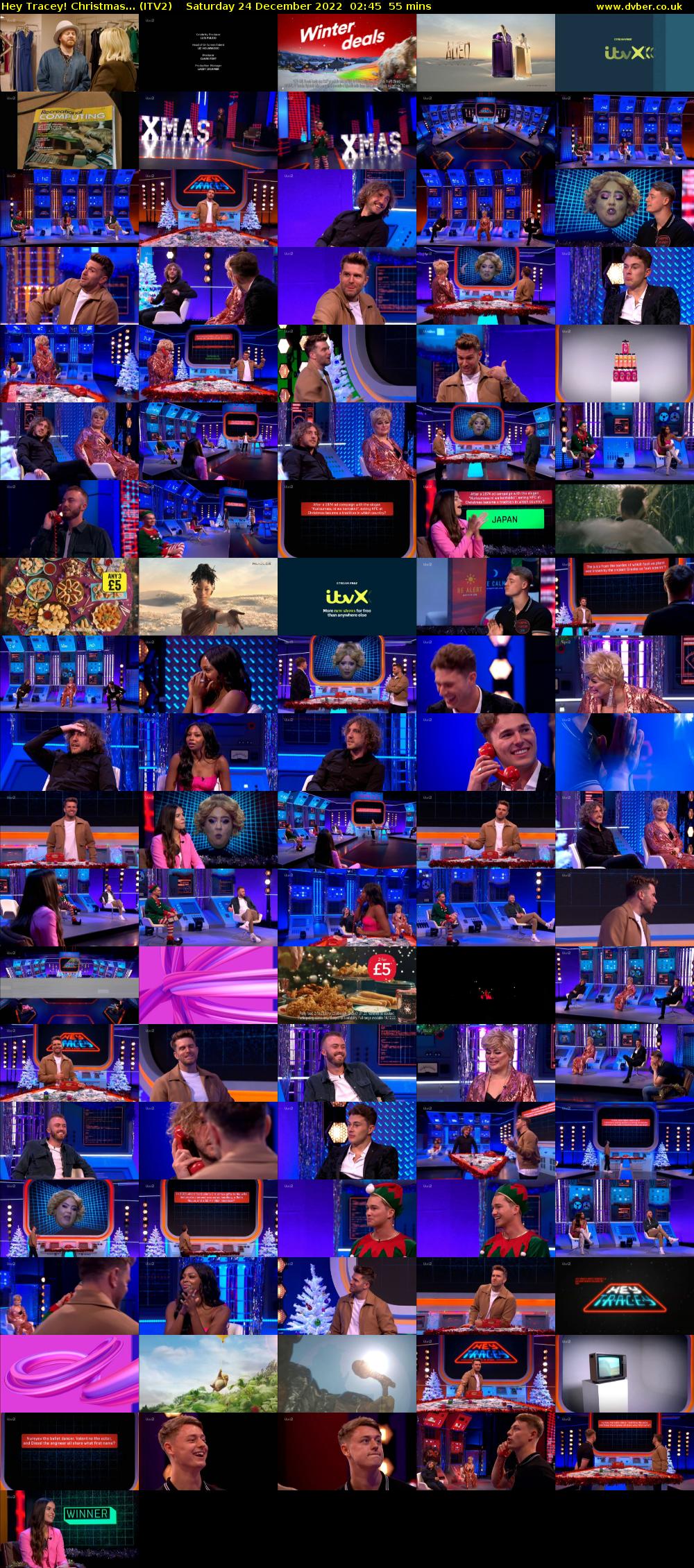 Hey Tracey! Christmas... (ITV2) Saturday 24 December 2022 02:45 - 03:40