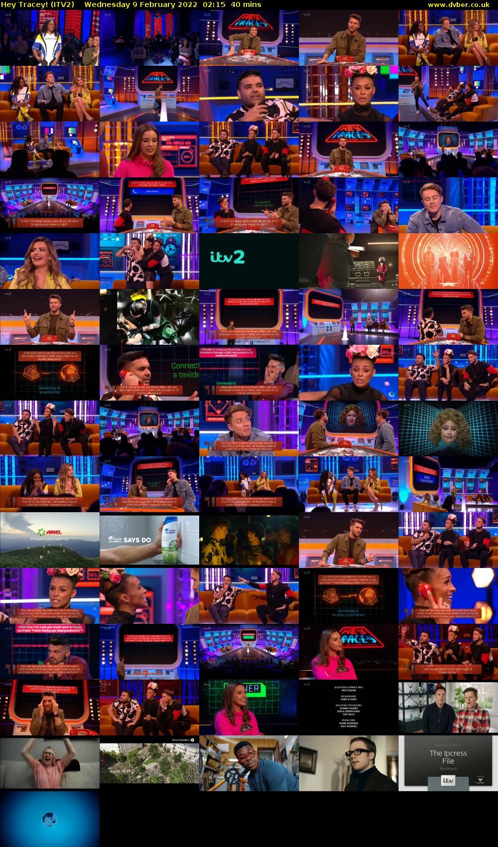 Hey Tracey! (ITV2) Wednesday 9 February 2022 02:15 - 02:55