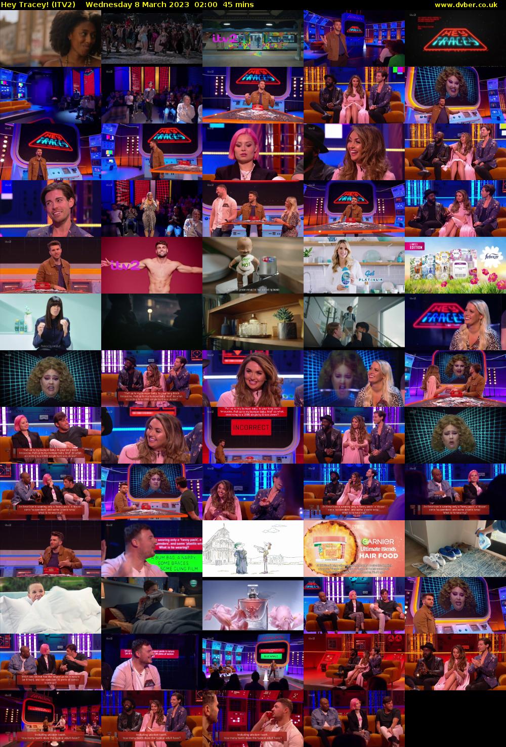 Hey Tracey! (ITV2) Wednesday 8 March 2023 02:00 - 02:45