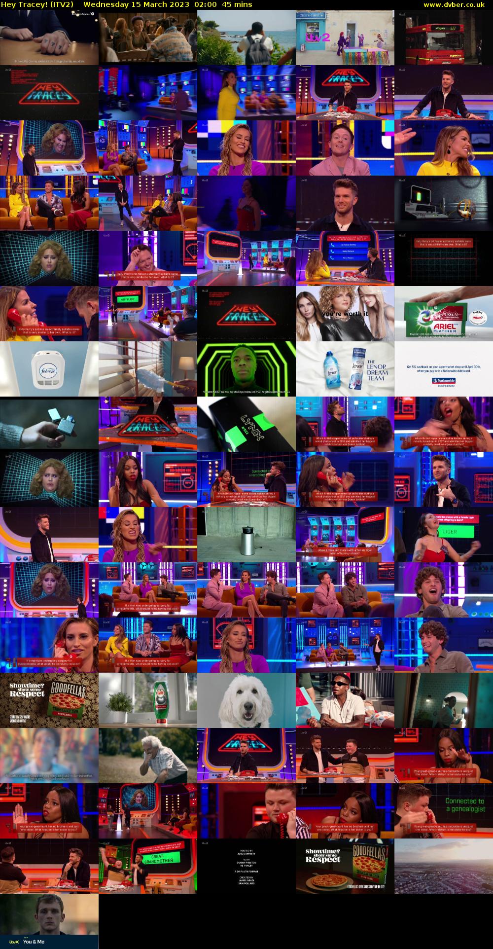 Hey Tracey! (ITV2) Wednesday 15 March 2023 02:00 - 02:45
