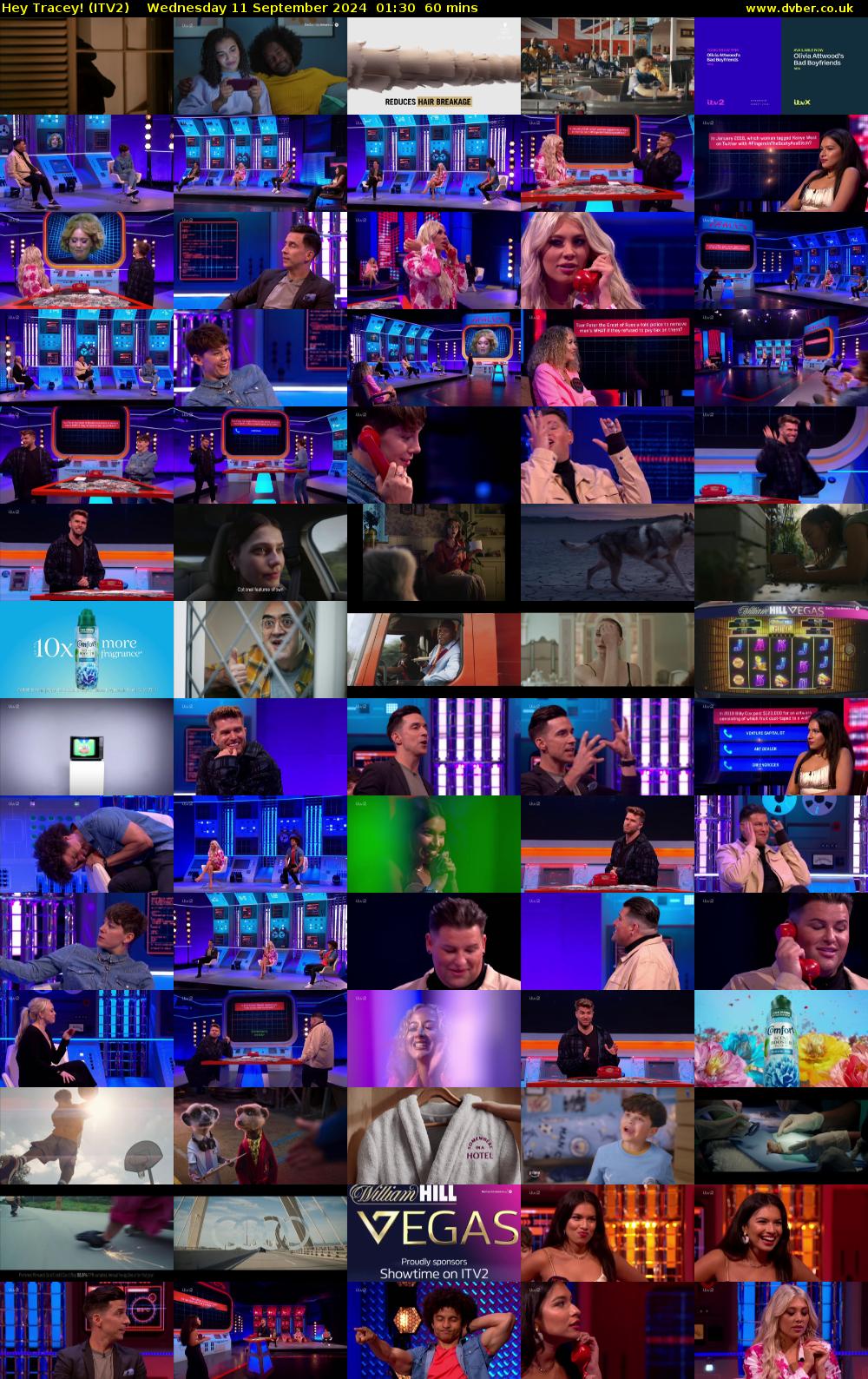 Hey Tracey! (ITV2) Wednesday 11 September 2024 01:30 - 02:30