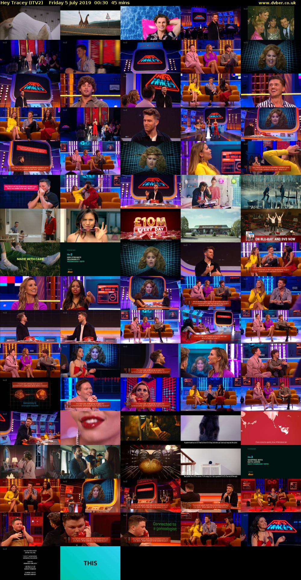 Hey Tracey (ITV2) Friday 5 July 2019 00:30 - 01:15