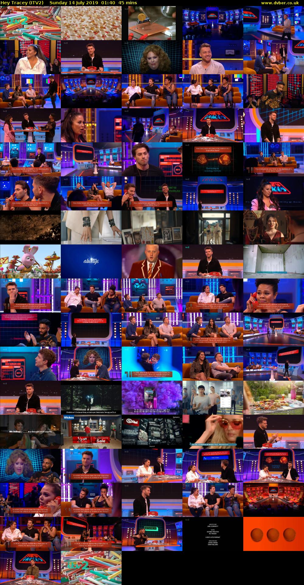 Hey Tracey (ITV2) Sunday 14 July 2019 01:40 - 02:25