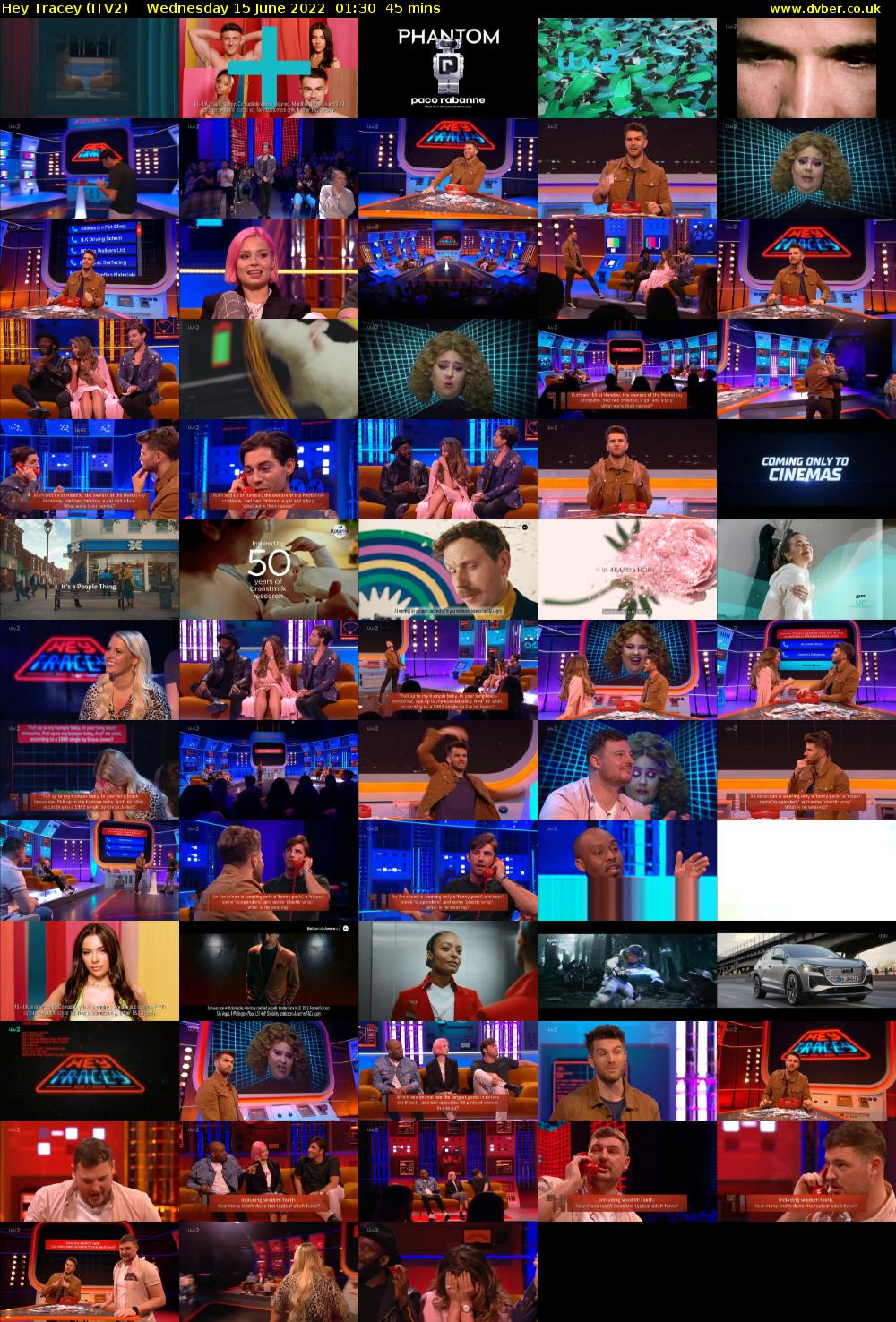 Hey Tracey (ITV2) Wednesday 15 June 2022 01:30 - 02:15