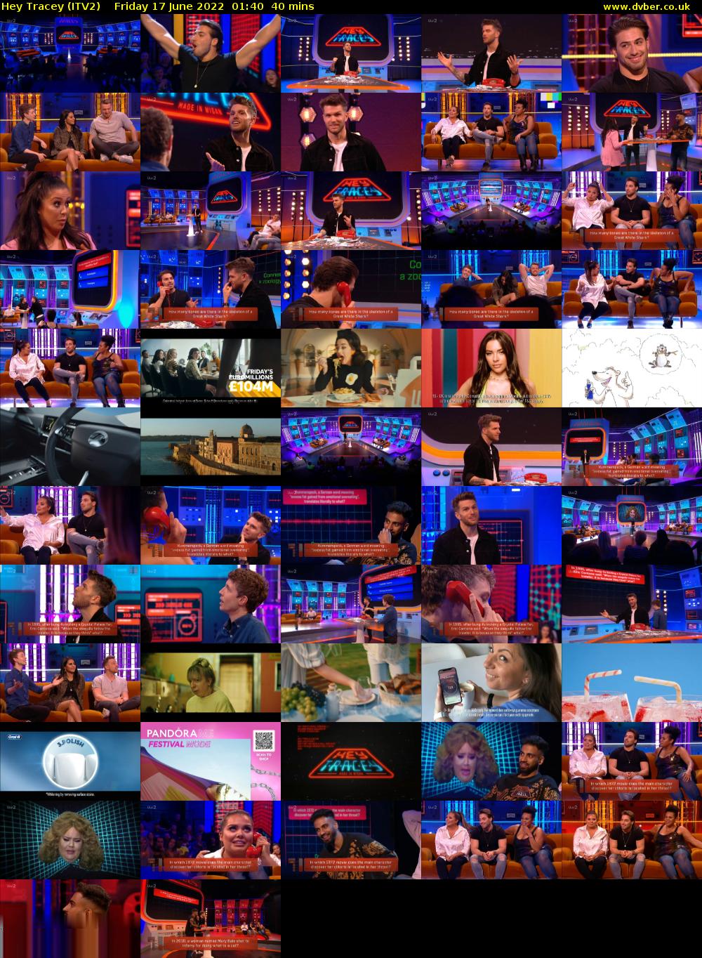 Hey Tracey (ITV2) Friday 17 June 2022 01:40 - 02:20