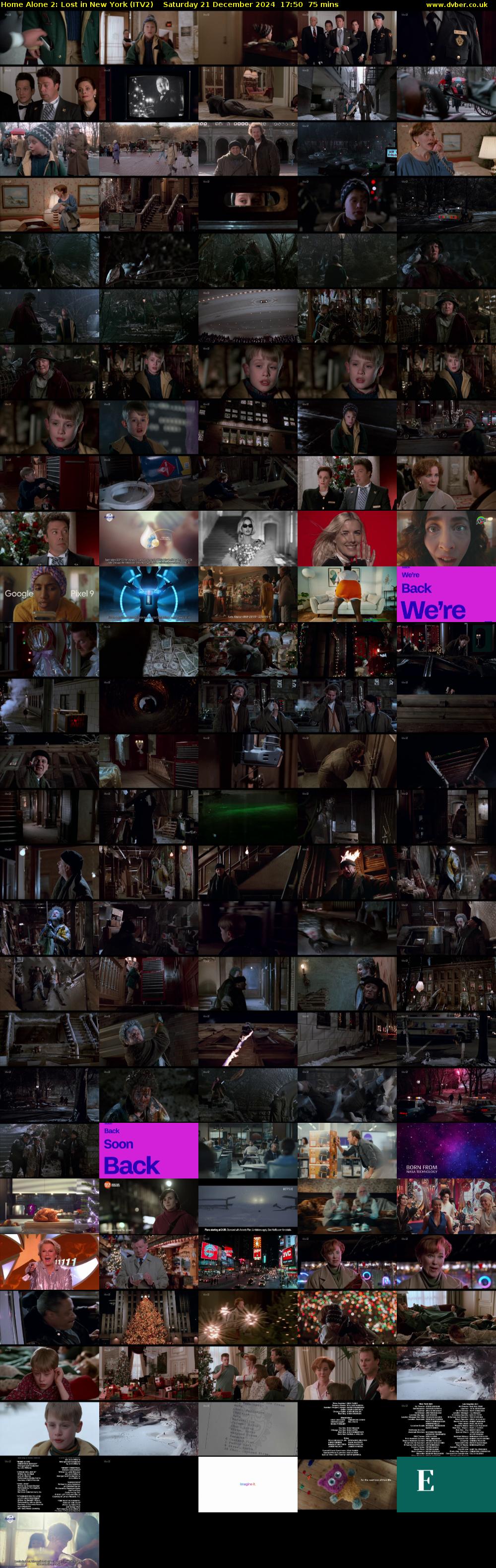 Home Alone 2: Lost in New York (ITV2) Saturday 21 December 2024 17:50 - 19:05