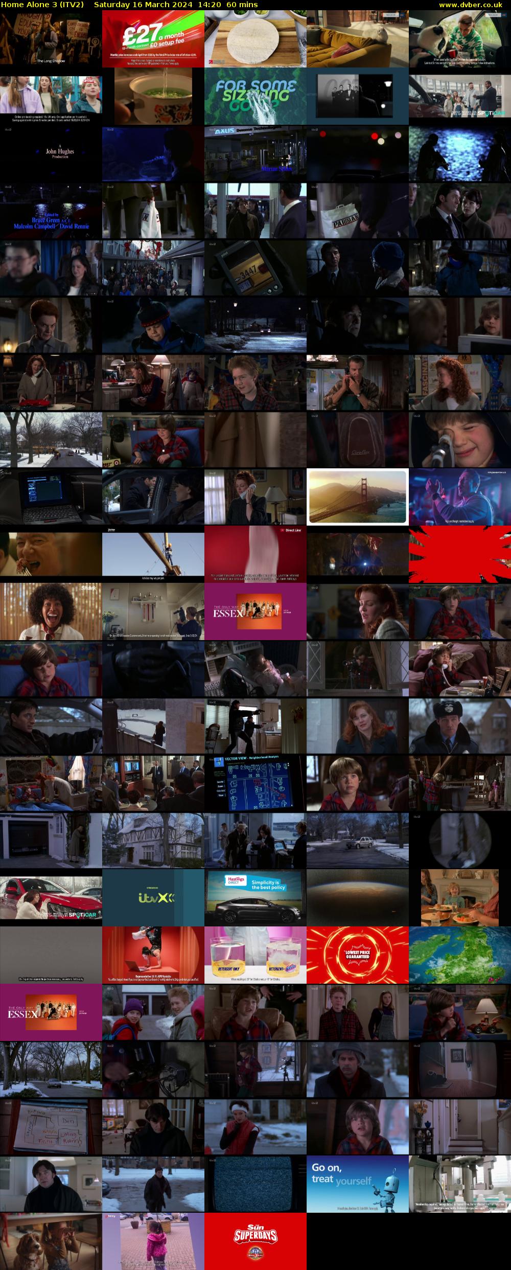 Home Alone 3 (ITV2) Saturday 16 March 2024 14:20 - 15:20