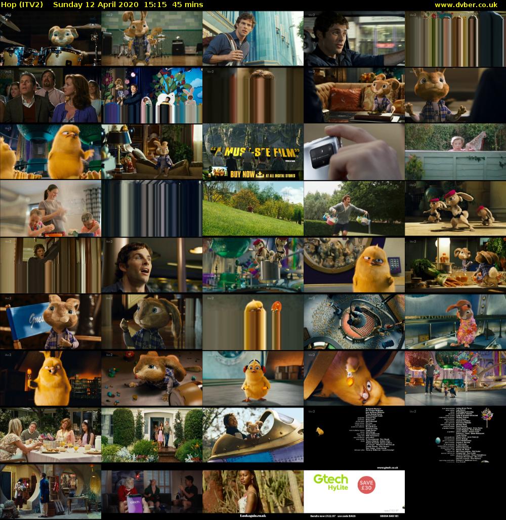 Hop (ITV2) Sunday 12 April 2020 15:15 - 16:00