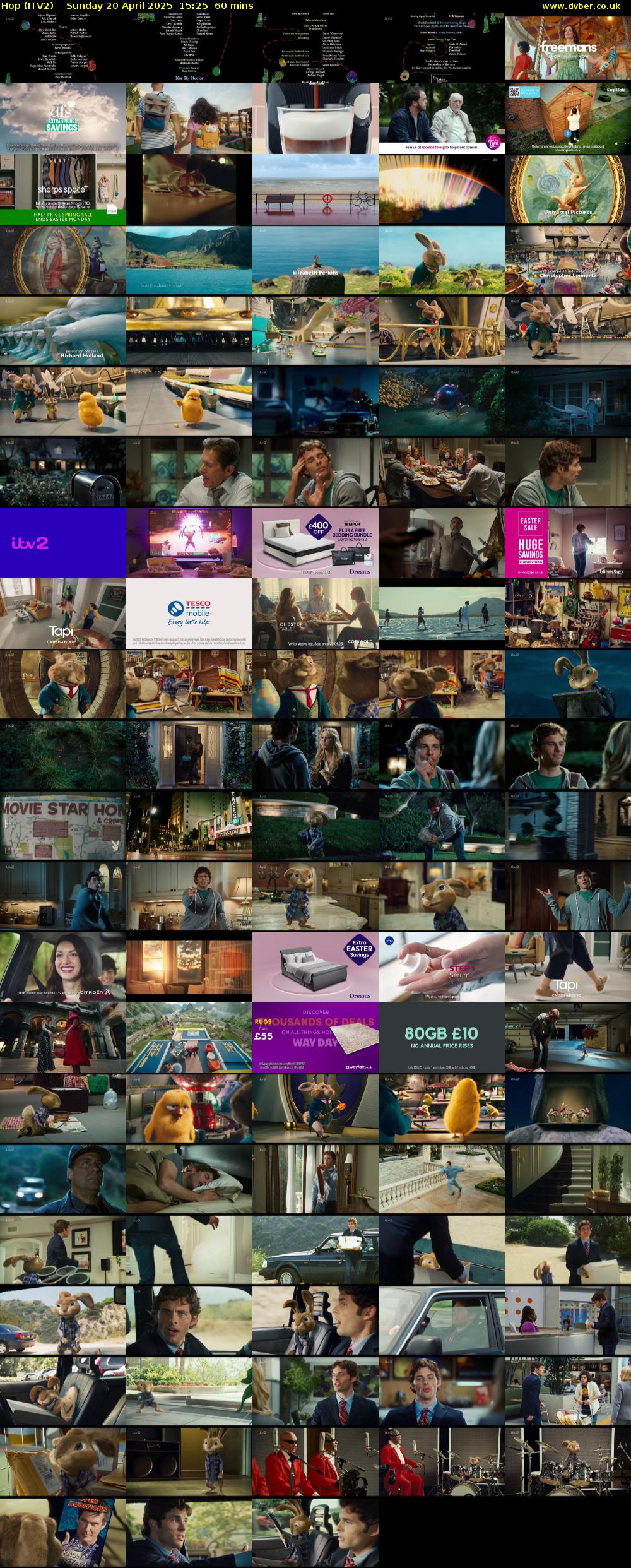 Hop (ITV2) Sunday 20 April 2025 15:25 - 16:25