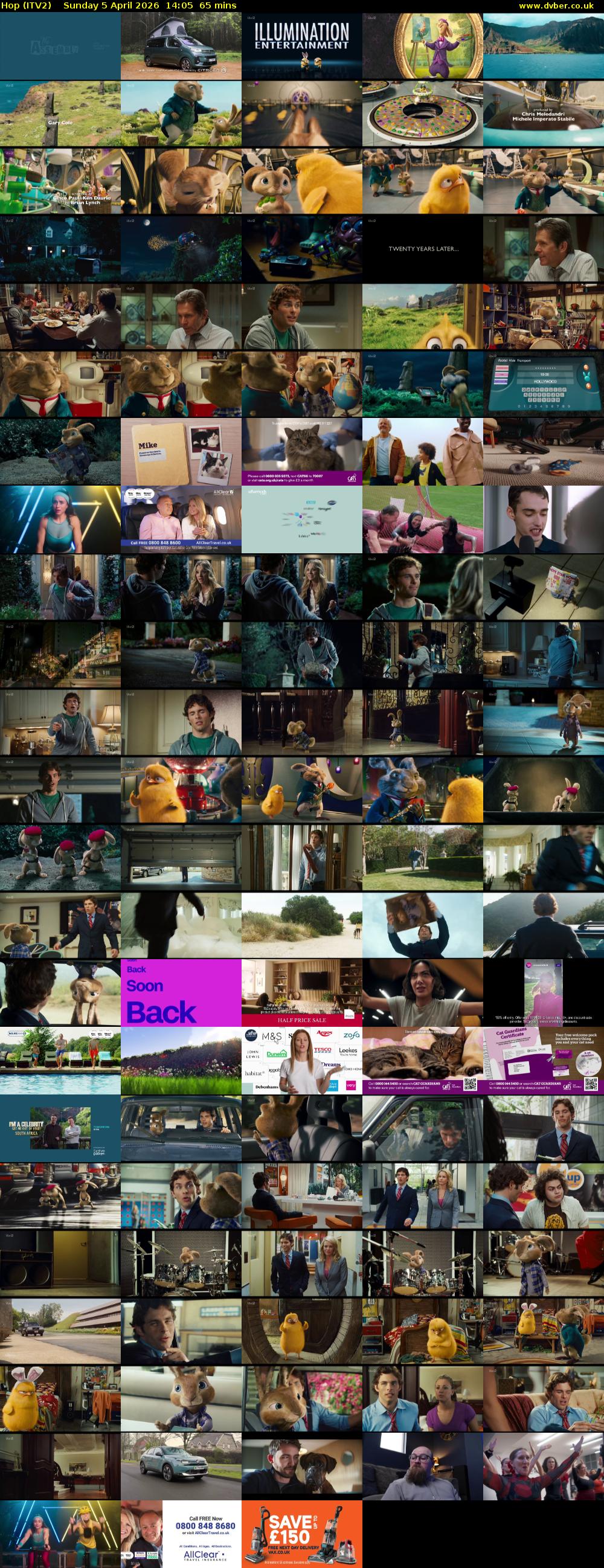 Hop (ITV2) Sunday 5 April 2026 14:05 - 15:10